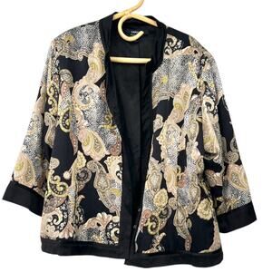Laura Max | 3X | 100% Silk Jacket Blazer Kimono Cardigan Paisley Women's